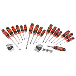 Draper 44-Piece Screwdriver, Hex Key and Bit Set with Stand